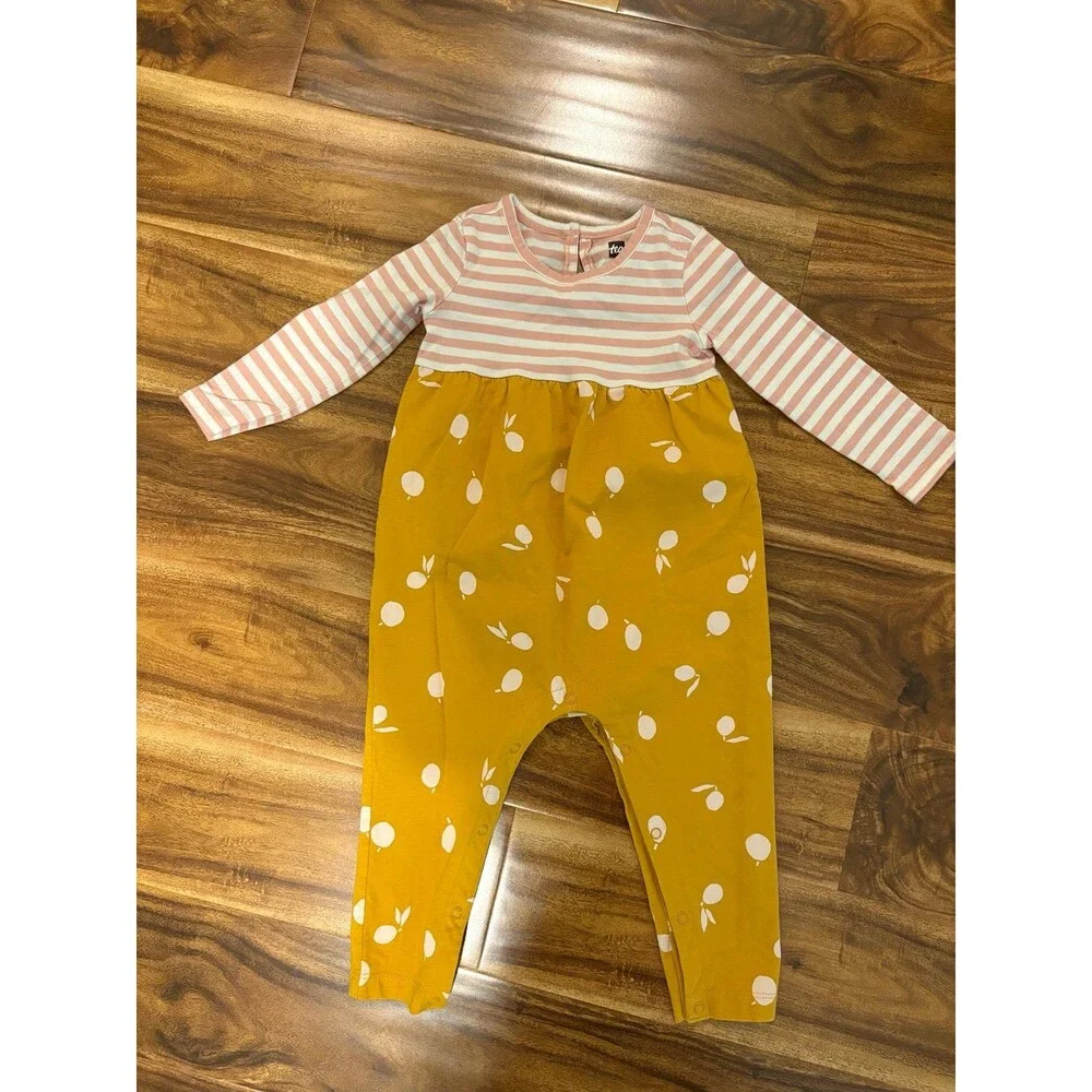 Tea Collection Long Sleeve Rompers, size 12-18 months
